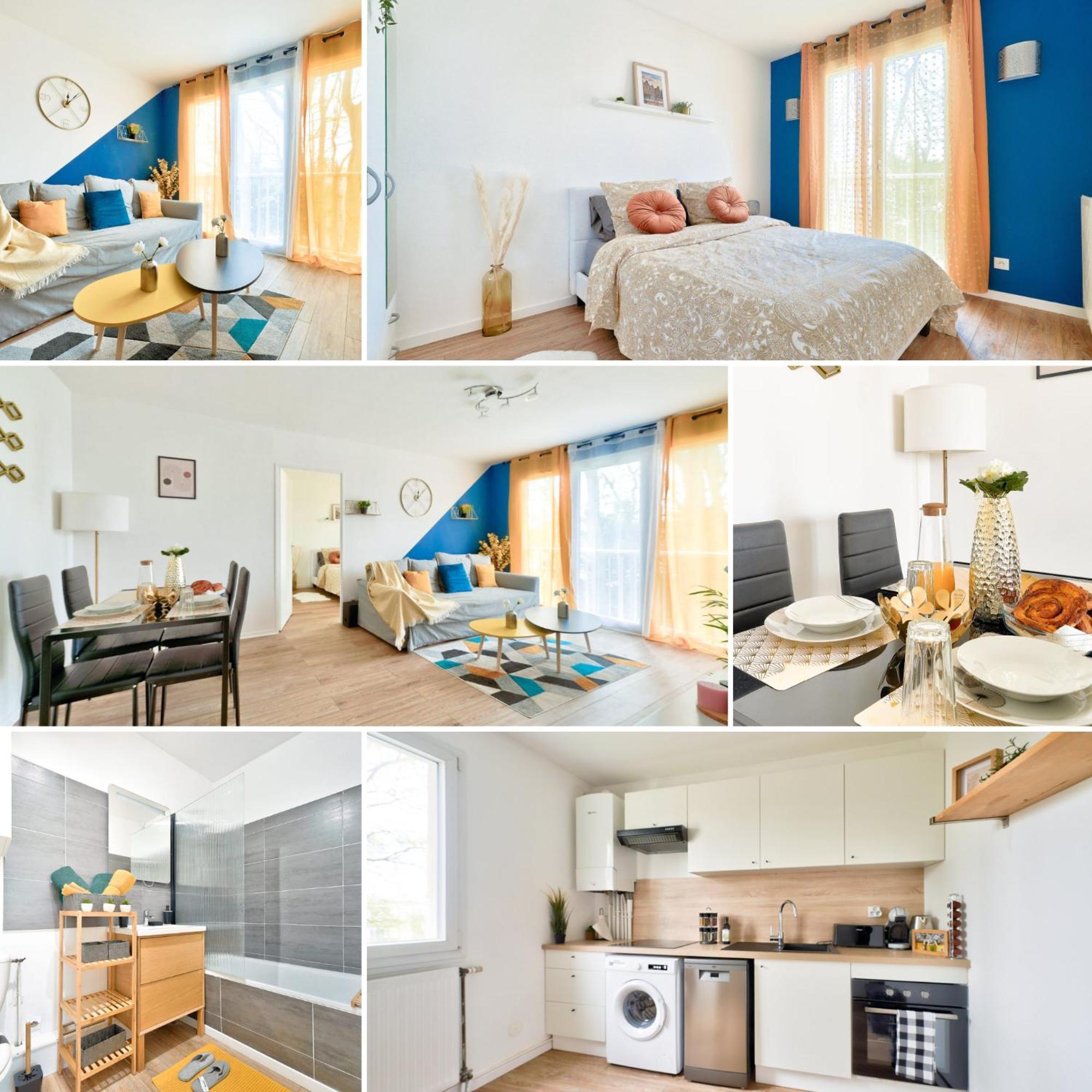 Le Cosy Yellow Appartement Lumineux A 5 Min De La Gare D'Evry Avec Parking Gratuit Courcouronnes Екстериор снимка